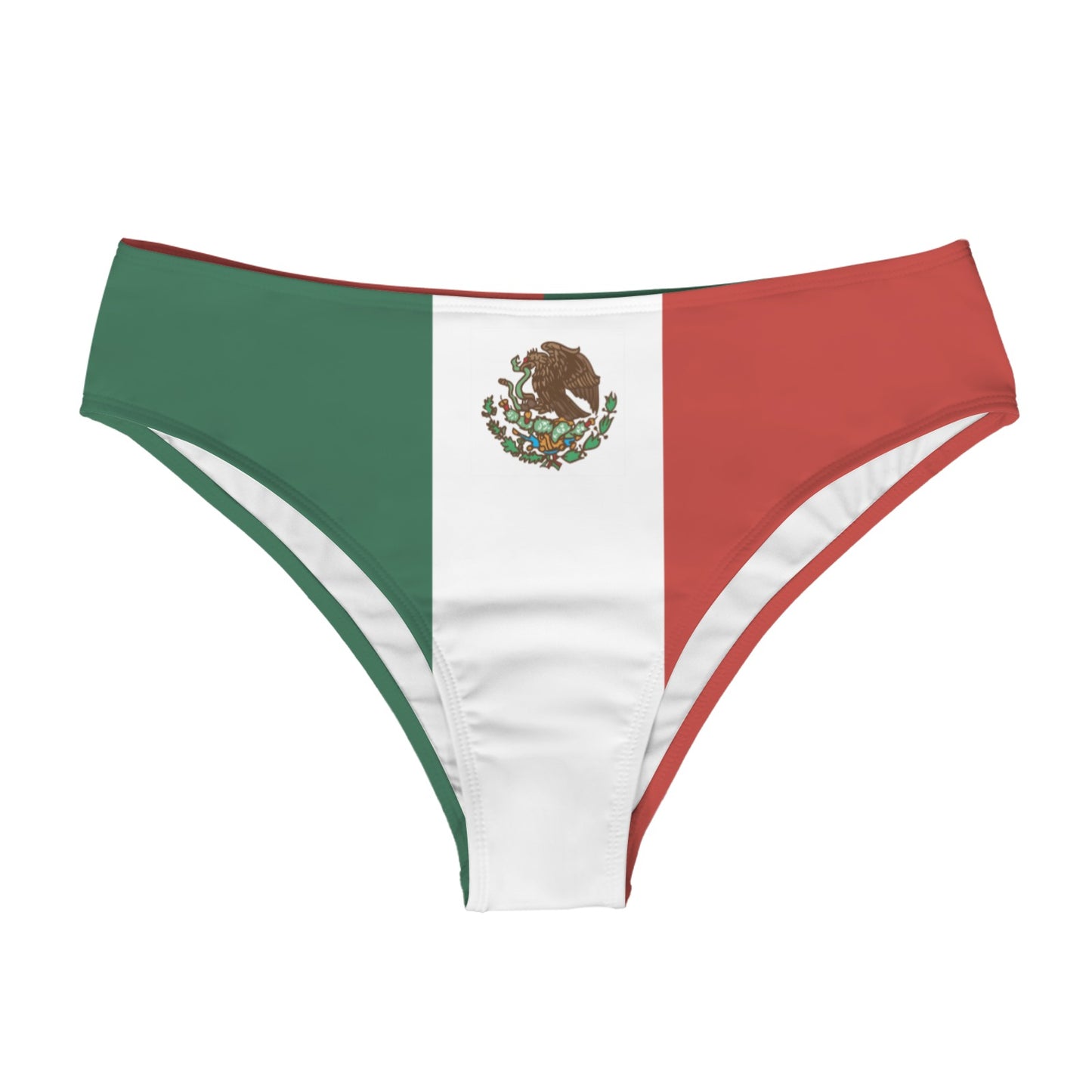 Mexico Flag Inspired High-Waisted Bikini Bottom