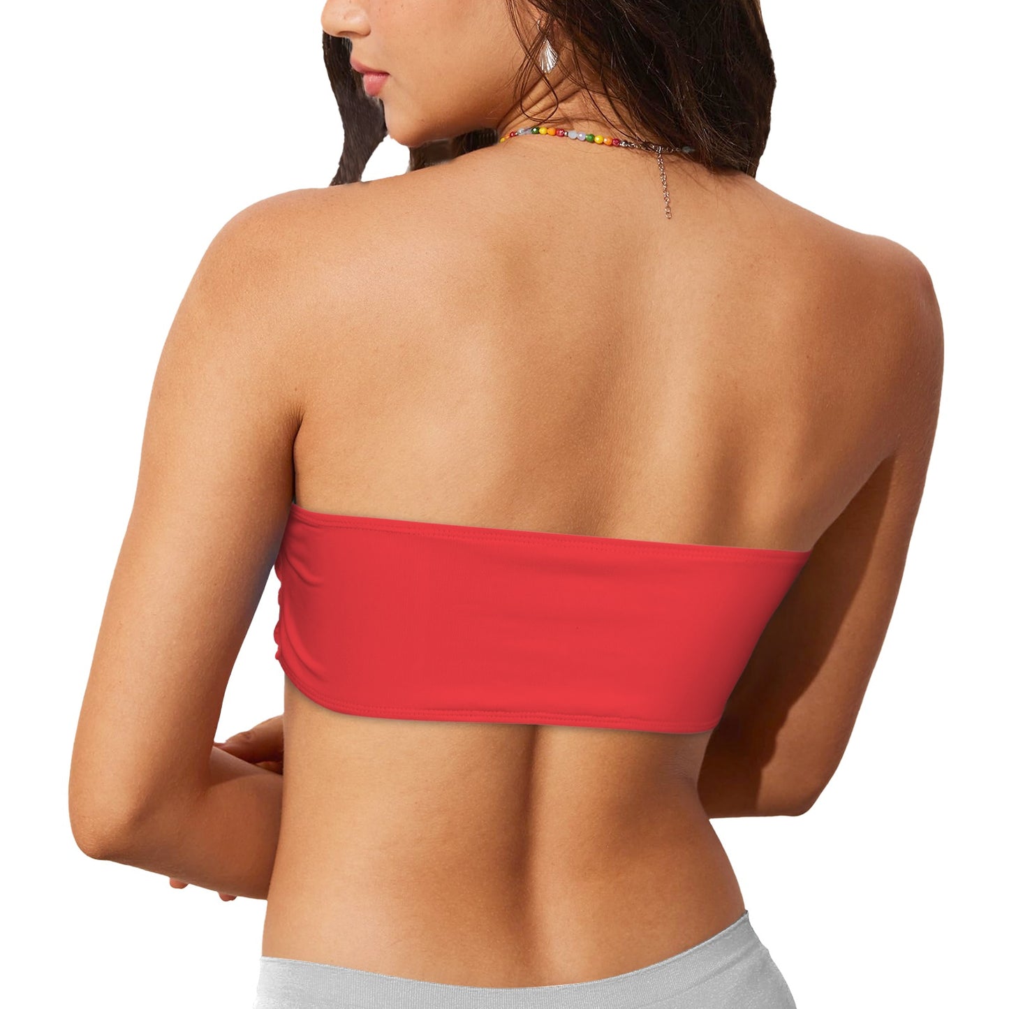 Hong Kong Flag Inspired Bandeau Tube Bikini Top