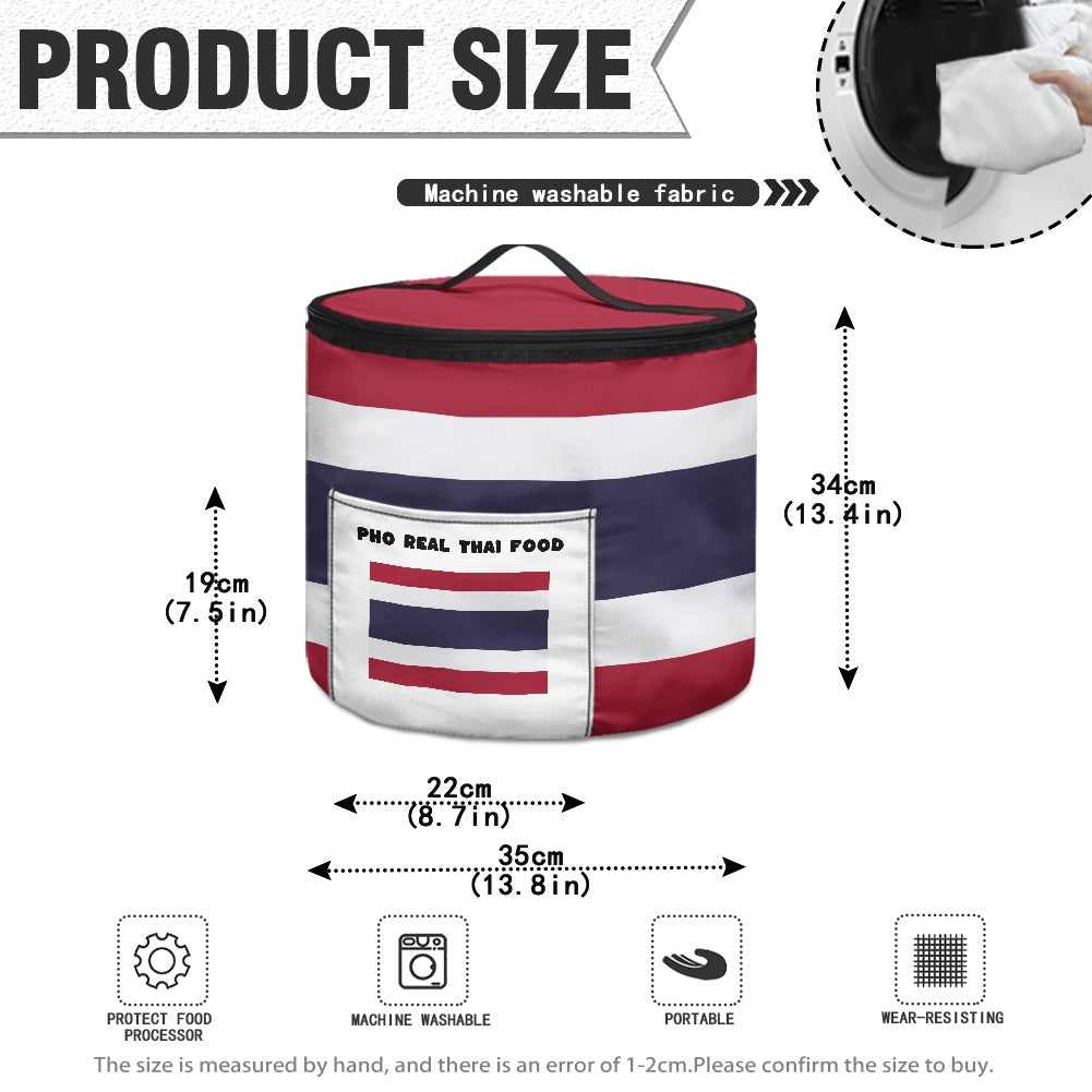 Thailand Flag Inspired "Pho Real Thai Food" Electric Pressure Cooker Insulation Bag