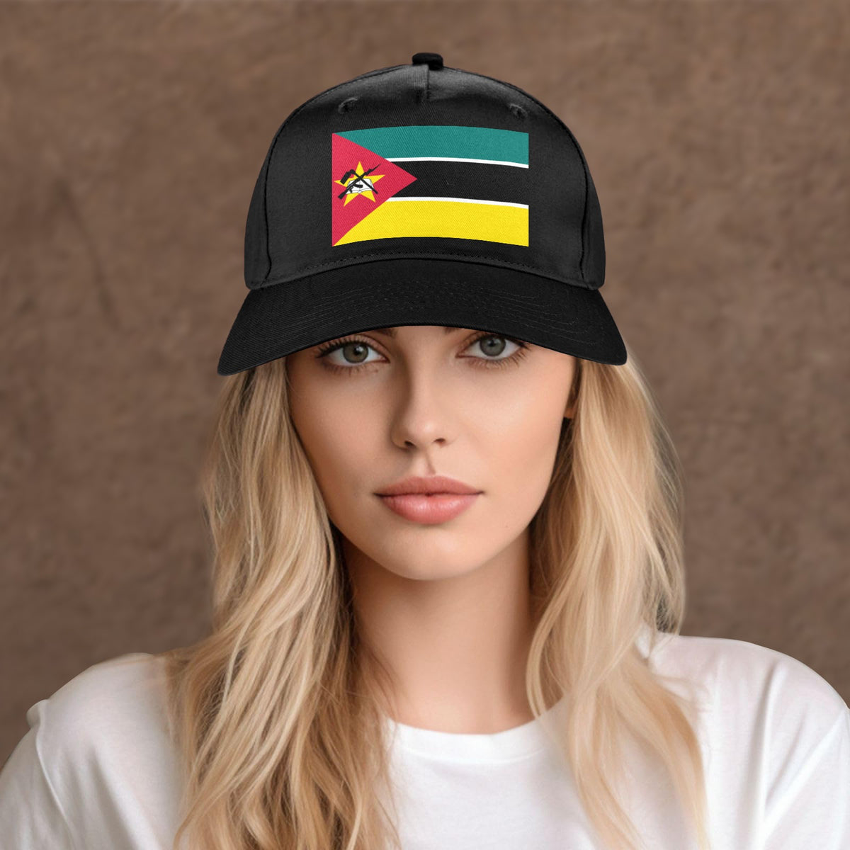 Mozambique Flag Inspired Baseball Cap | Printed in the USA