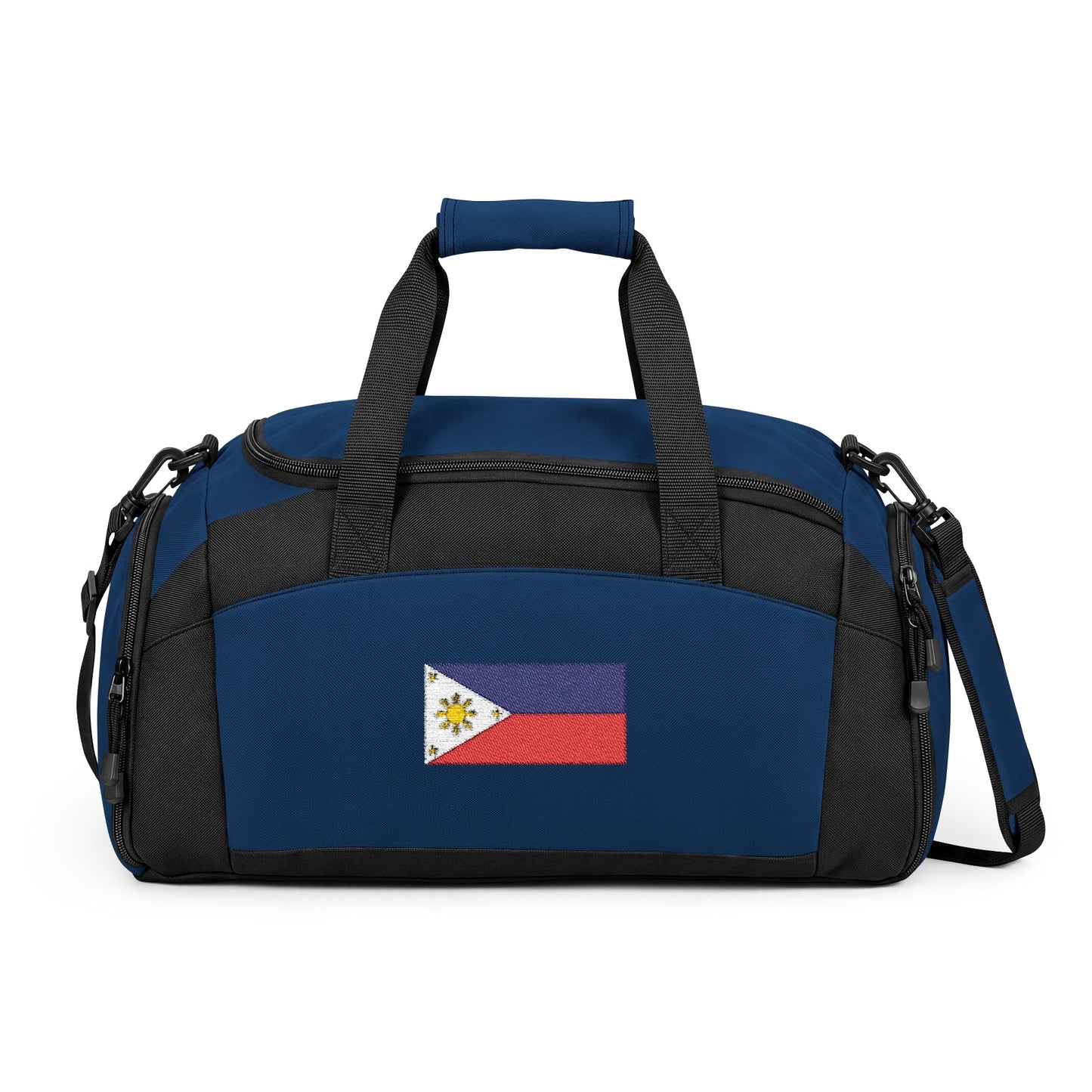 Philippines Flag Gym Bag — Black Duffle with Embroidered Philippines Flag