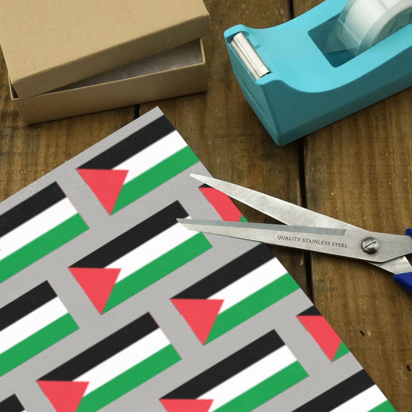 Palestine Flag Inspired Custom Gift Wrapping Paper 58"x 22.5" (4 Rolls)