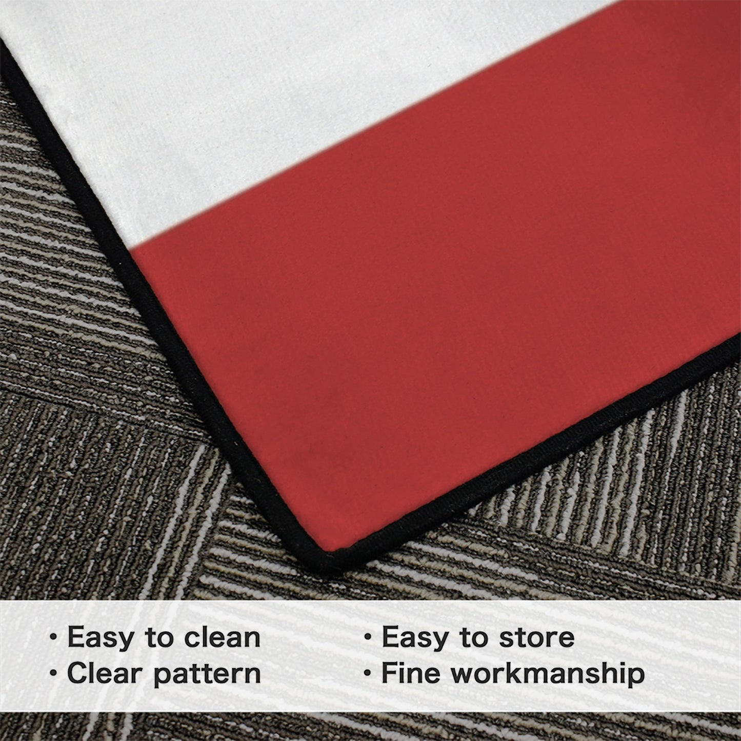 California Flag Inspired (COMMIEFORNIA) 84x60 Inch Area Rug with Black Binding (Made in the USA)
