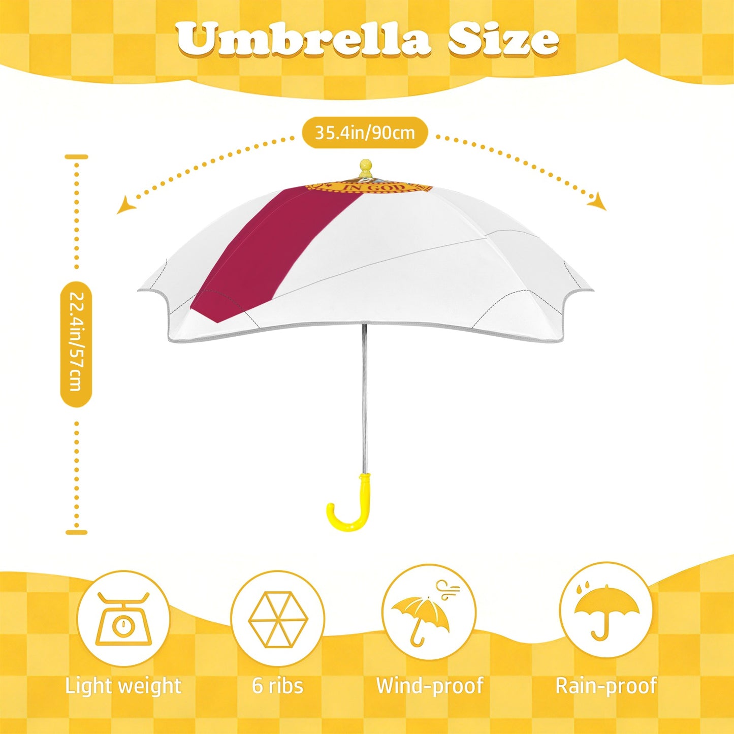 Florida Flag Inspired Kids Safe Round Corner Umbrella