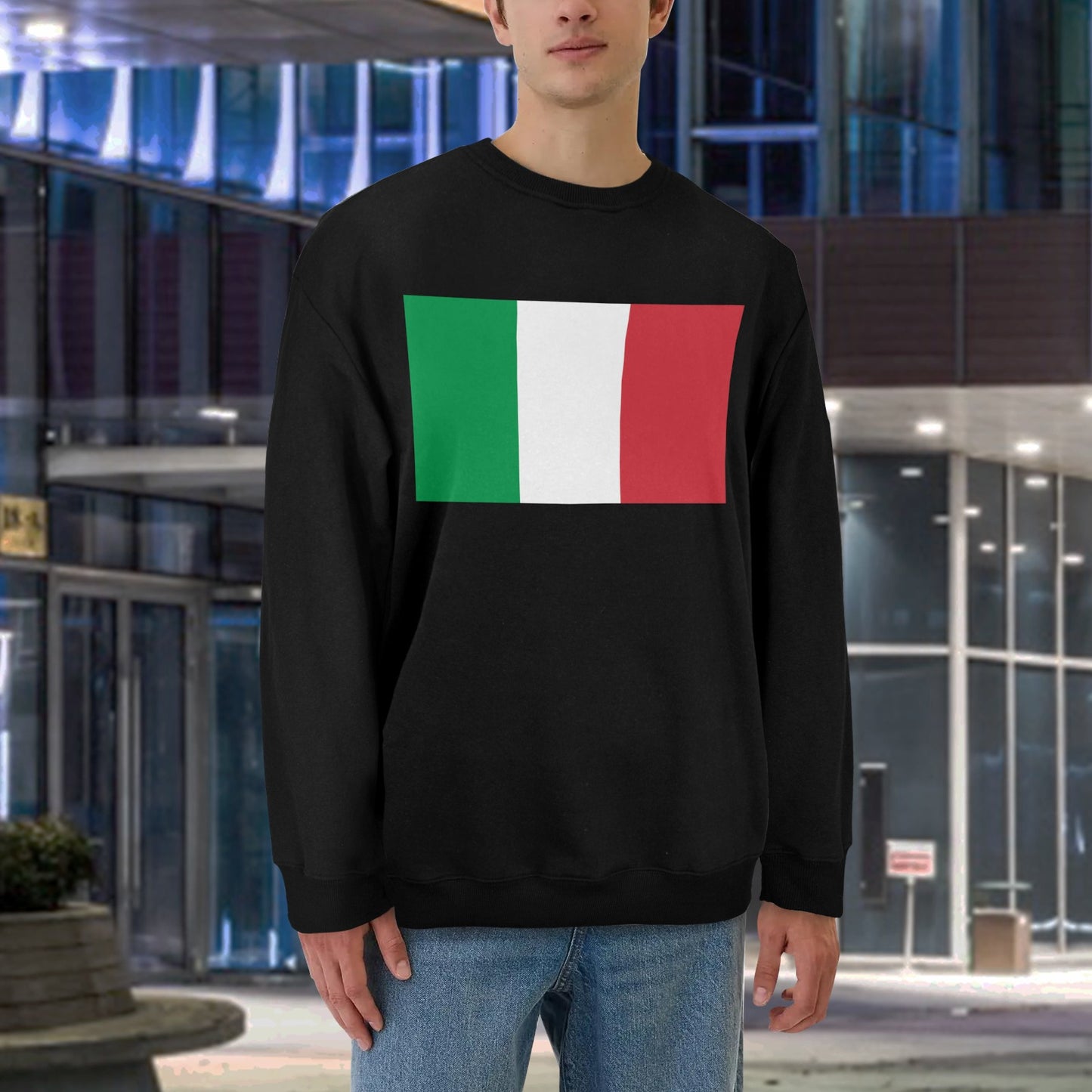 Italy Flag Unisex Fleece Sweatshirt (Made in the USA)
