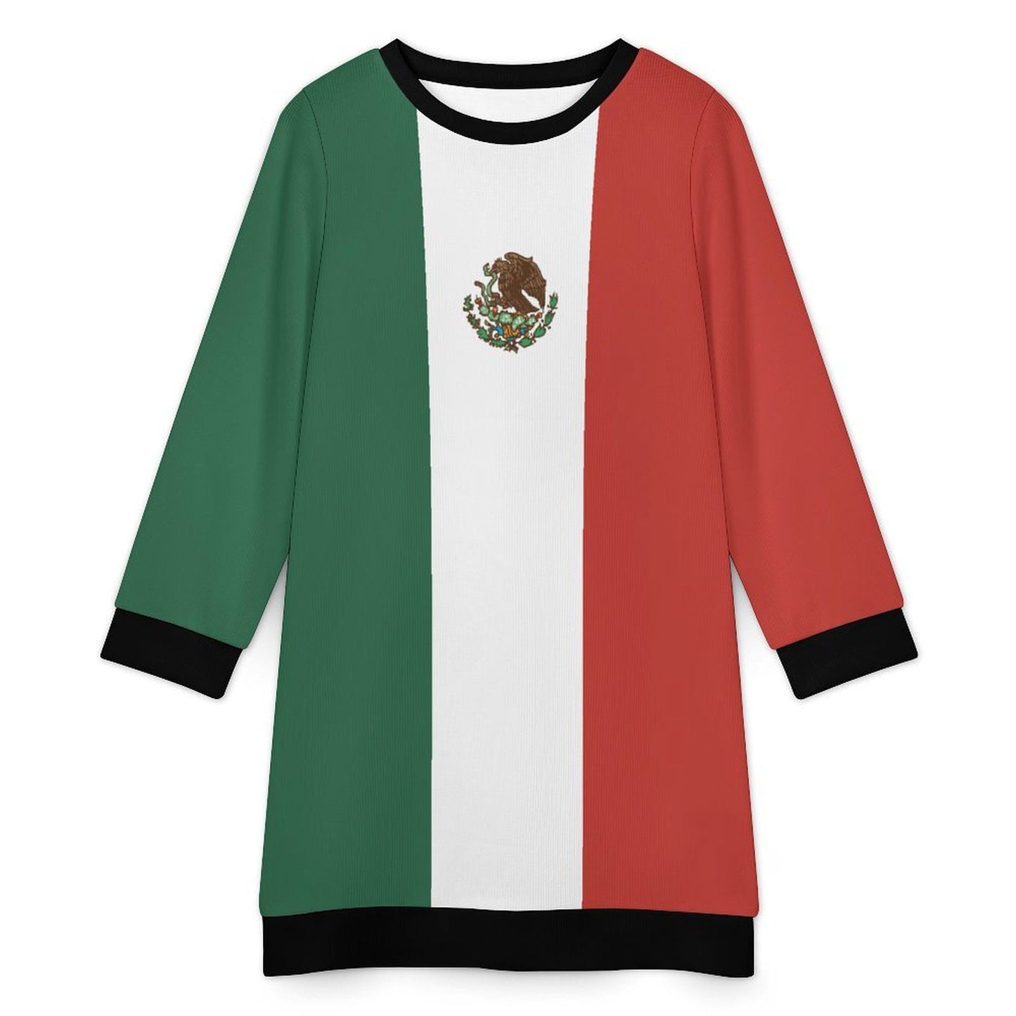Mexico Flag Inspired Sweater Dress