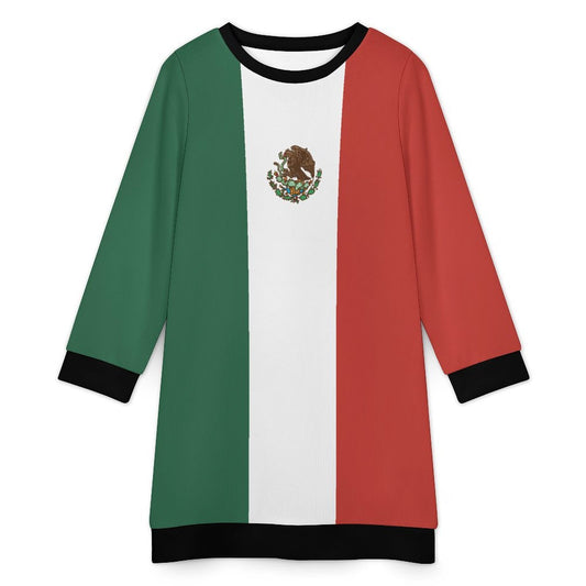 Mexico Flag Inspired Sweater Dress
