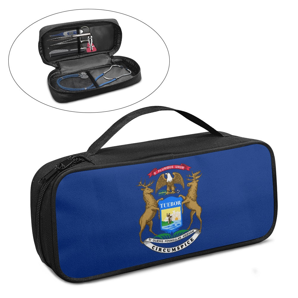 Michigan Flag Inspired Stethoscope Storage Bag