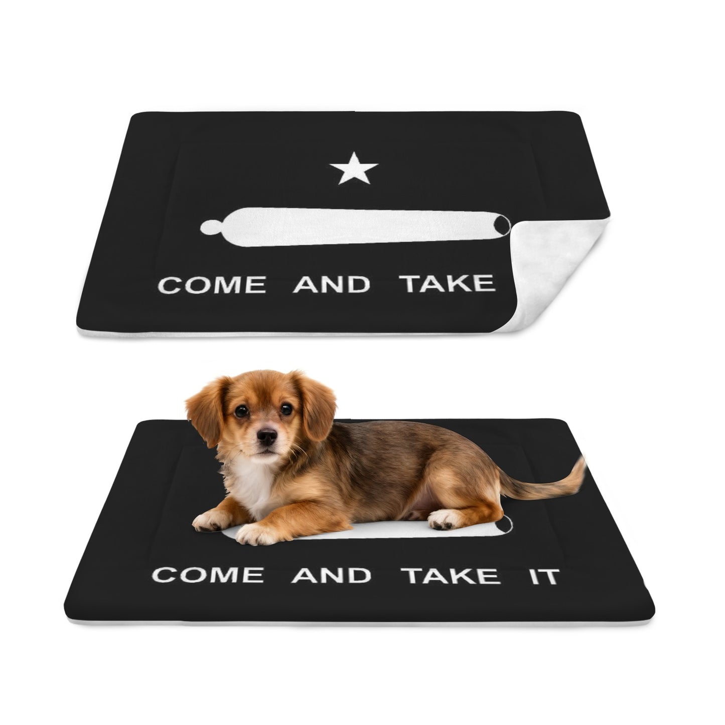 Come and Take It Flag Inspired Pet Mat 25x18inch (Made in the USA)