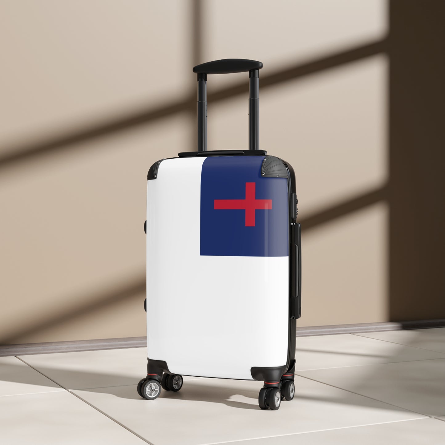 Christian Flag Inspired Suitcase