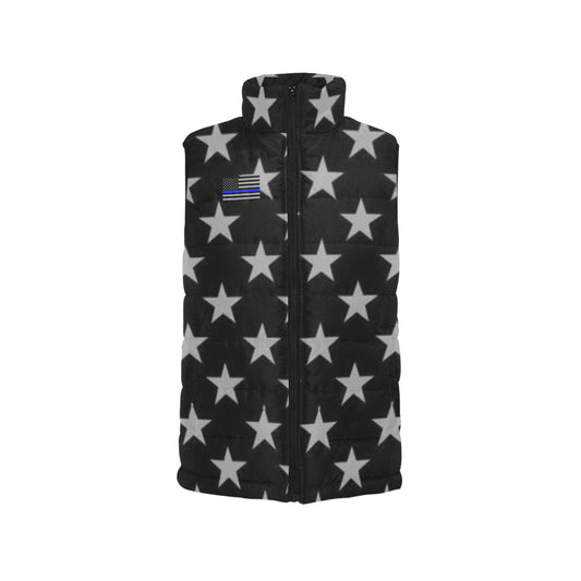 Thin Blue Line Inspired Flag and Snake Women's Padded Vest