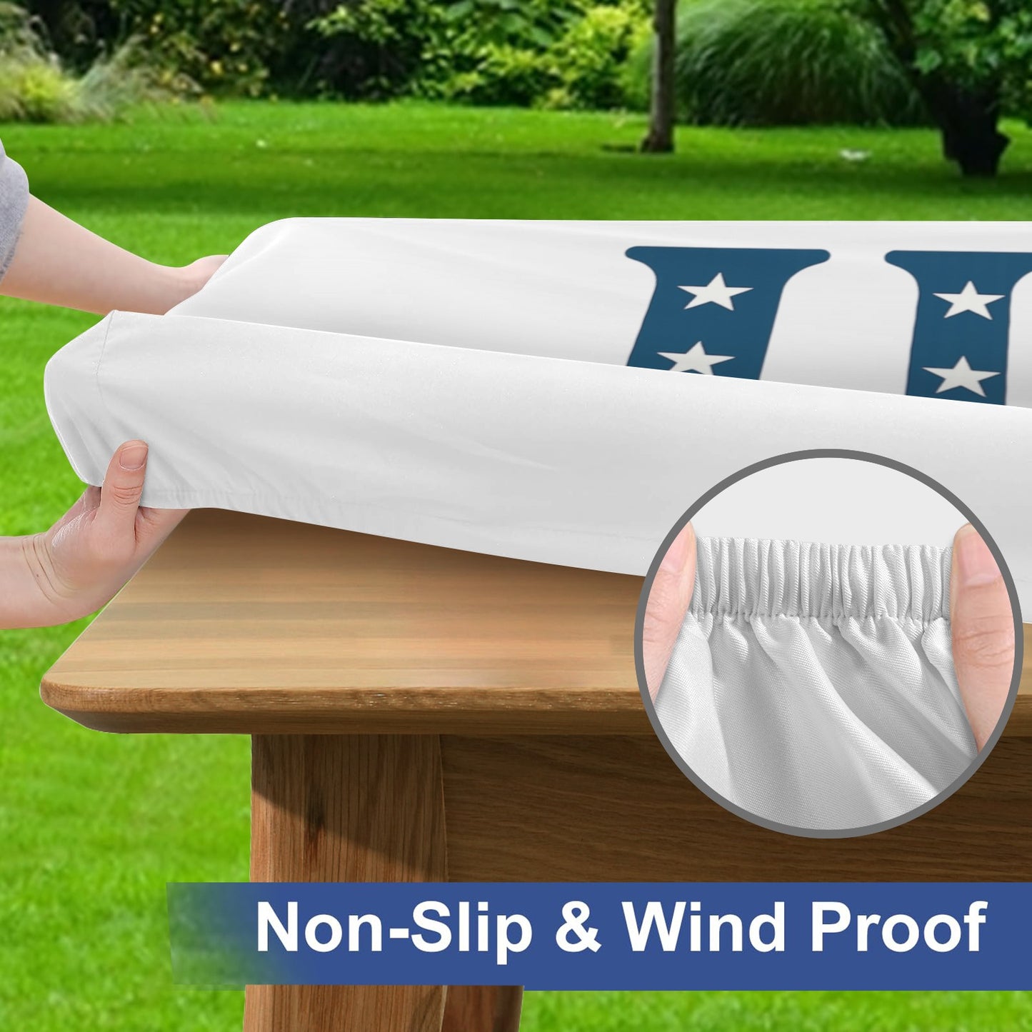 USA/American Flag Inspired Design Picnic Table Cover (72" x 30") (Made in the USA)