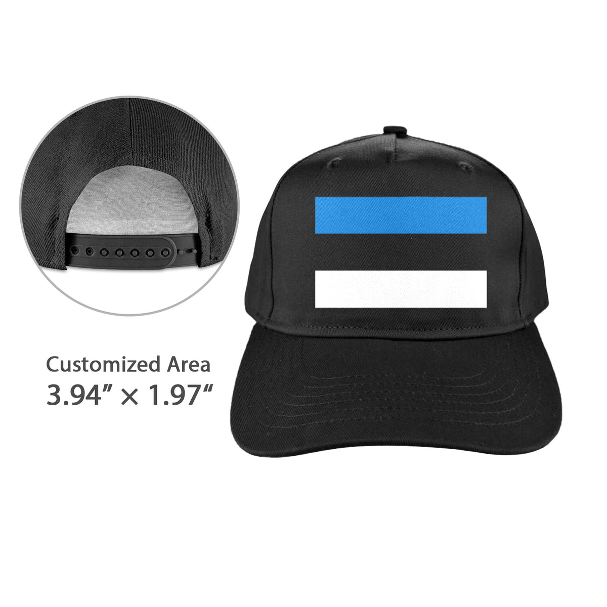 Estonia Flag Inspired Baseball Cap | Printed in the  USA