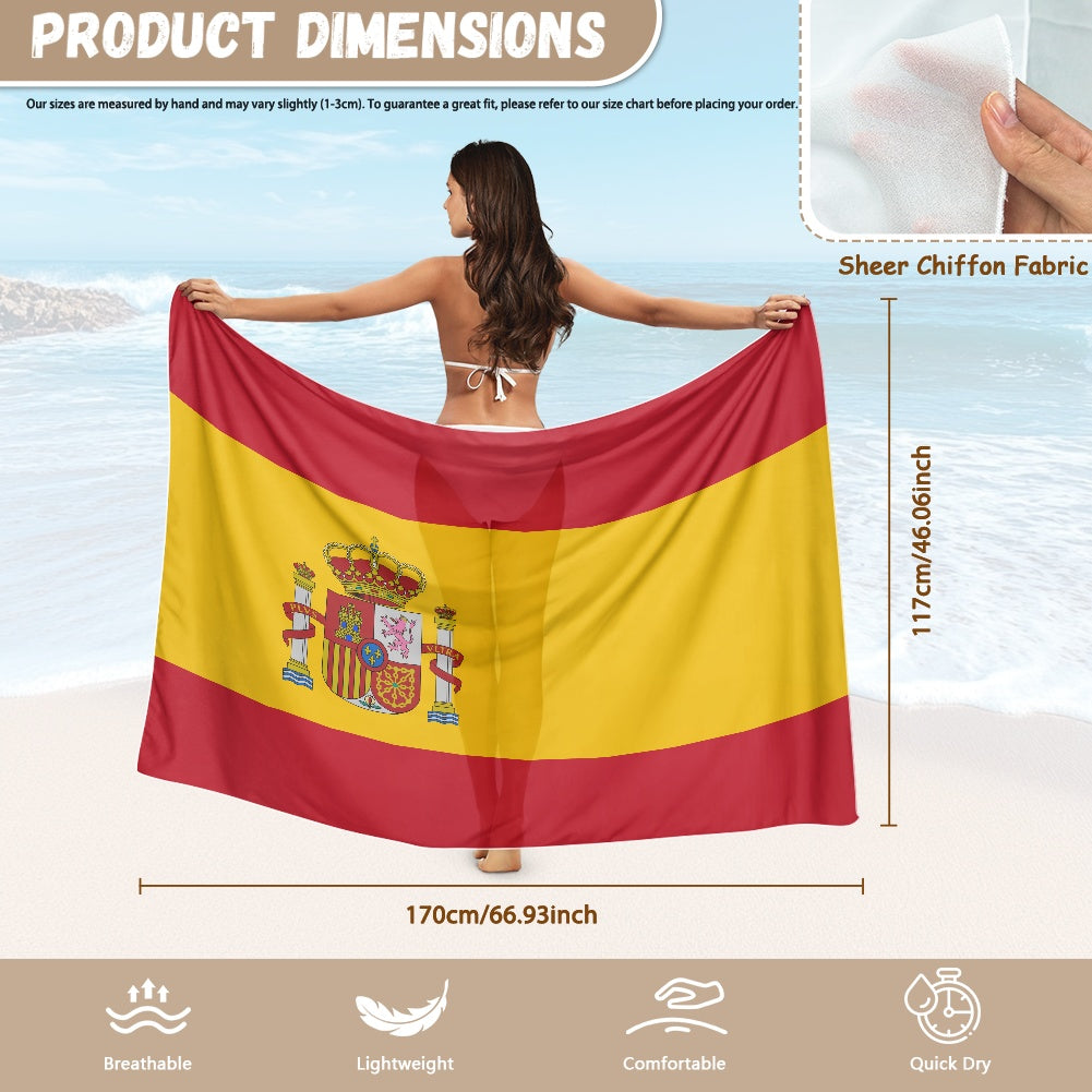 Spain Flag Inspired Bikini Cover-Up