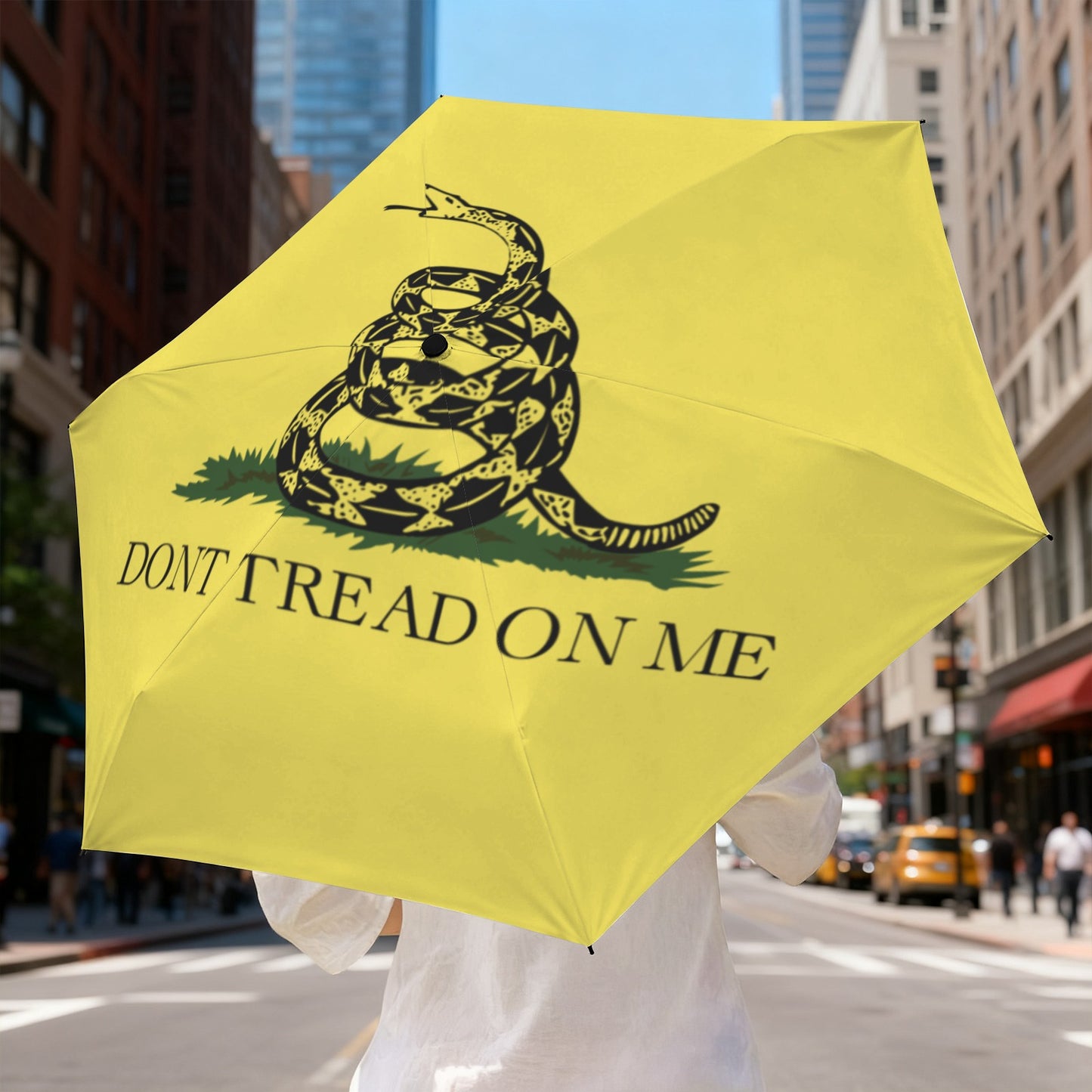 Gadsden Flag Inspired Mini Compact Umbrella