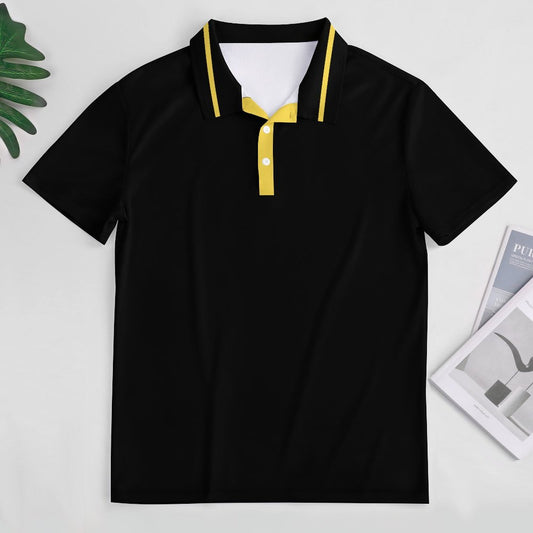 Thin Gold Line Flag Inspired Style-2 Women's Straight Fit Polo Shirt