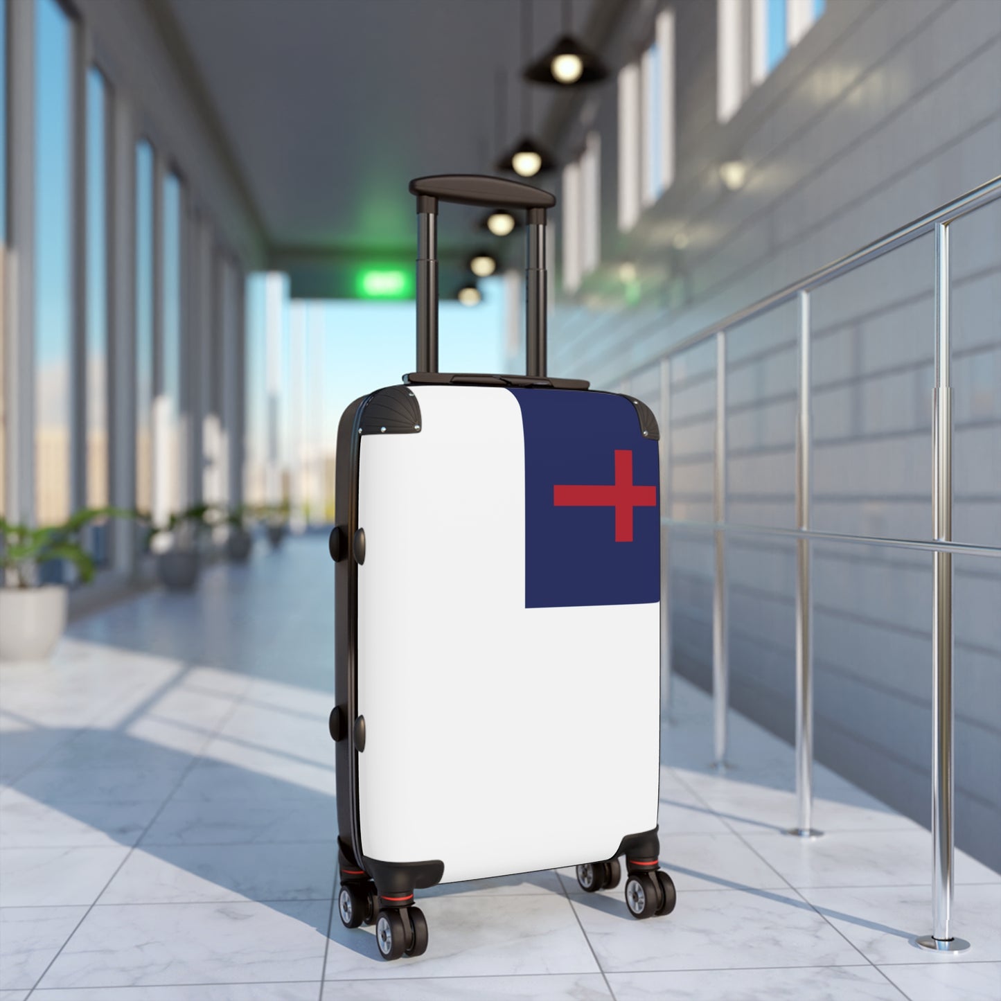 Christian Flag Inspired Suitcase