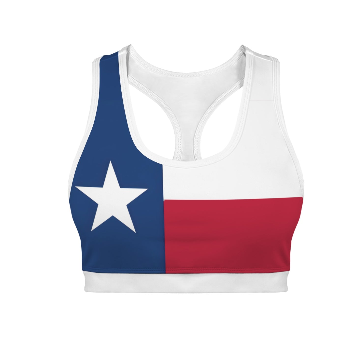 Texas Flag Racerback Sports Bra