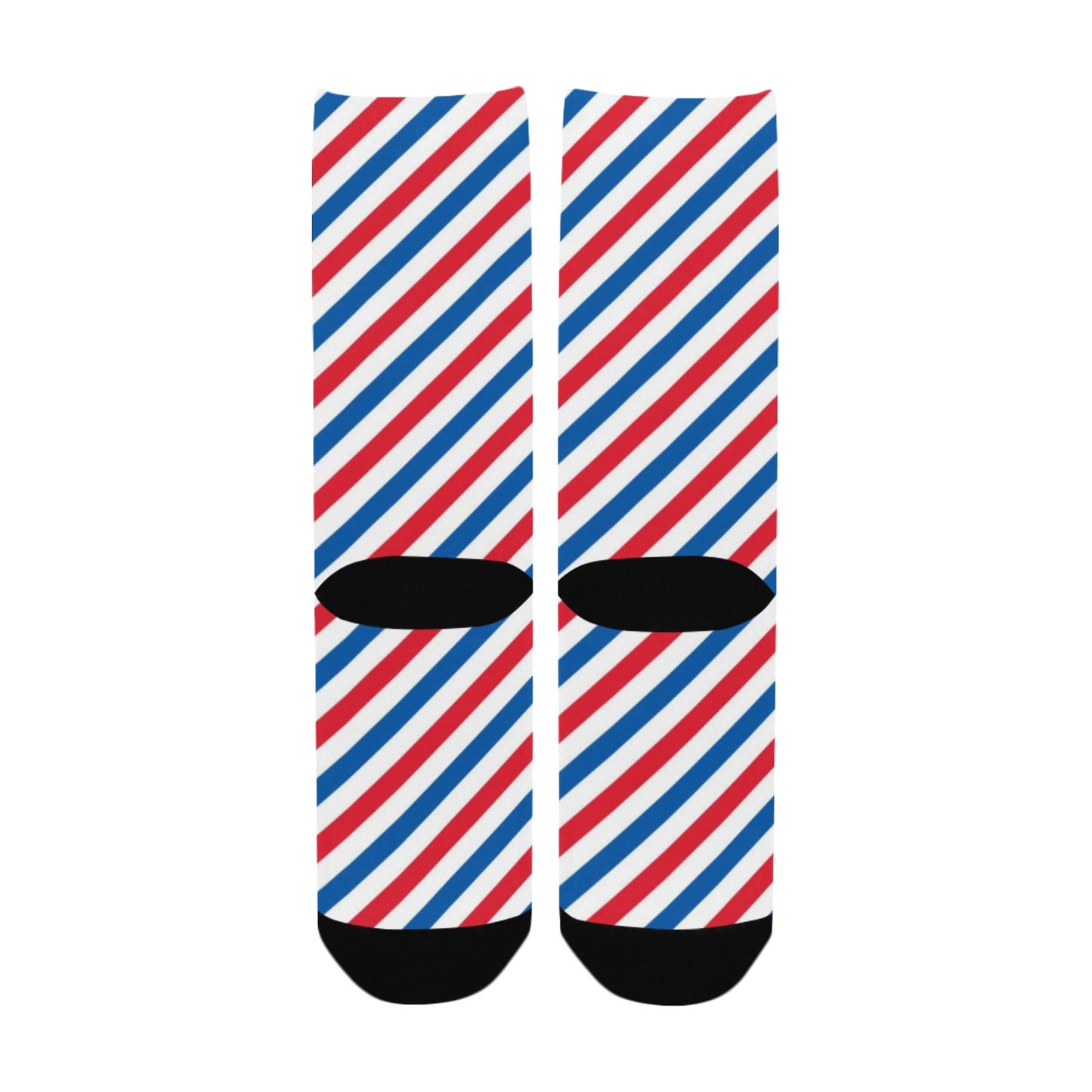 USA/American Flag Inspired Stripe Pattern Women’s Custom Socks Made in the USA