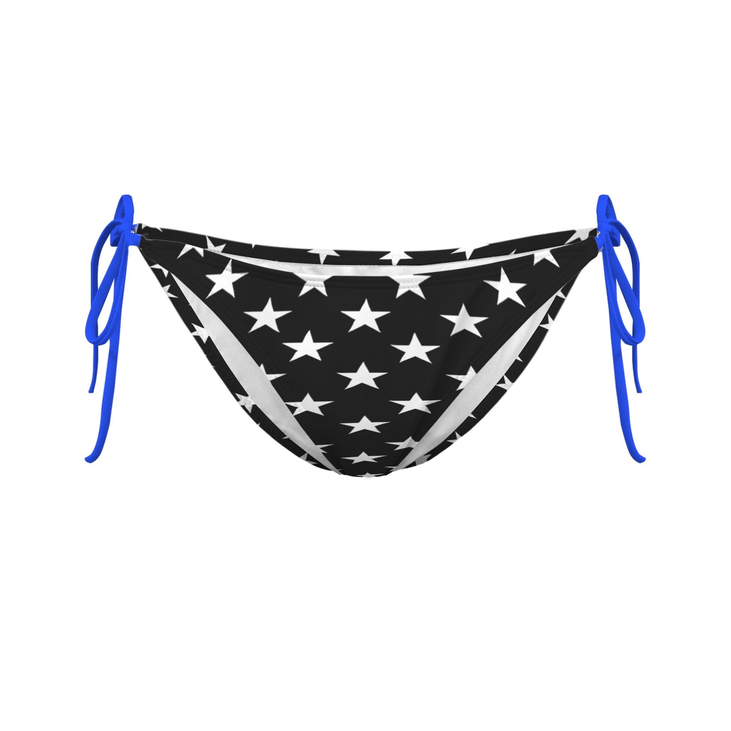 Thin Blue Line Flag Inspired Stars Sexy Halter Bikini Bottom