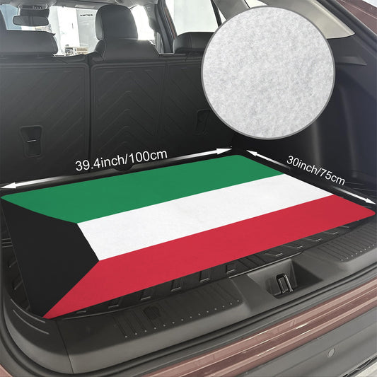 Kuwait Flag Inspired Car Trunk Mat 100 × 75 cm / 39.4 × 30 in Printed in the USA