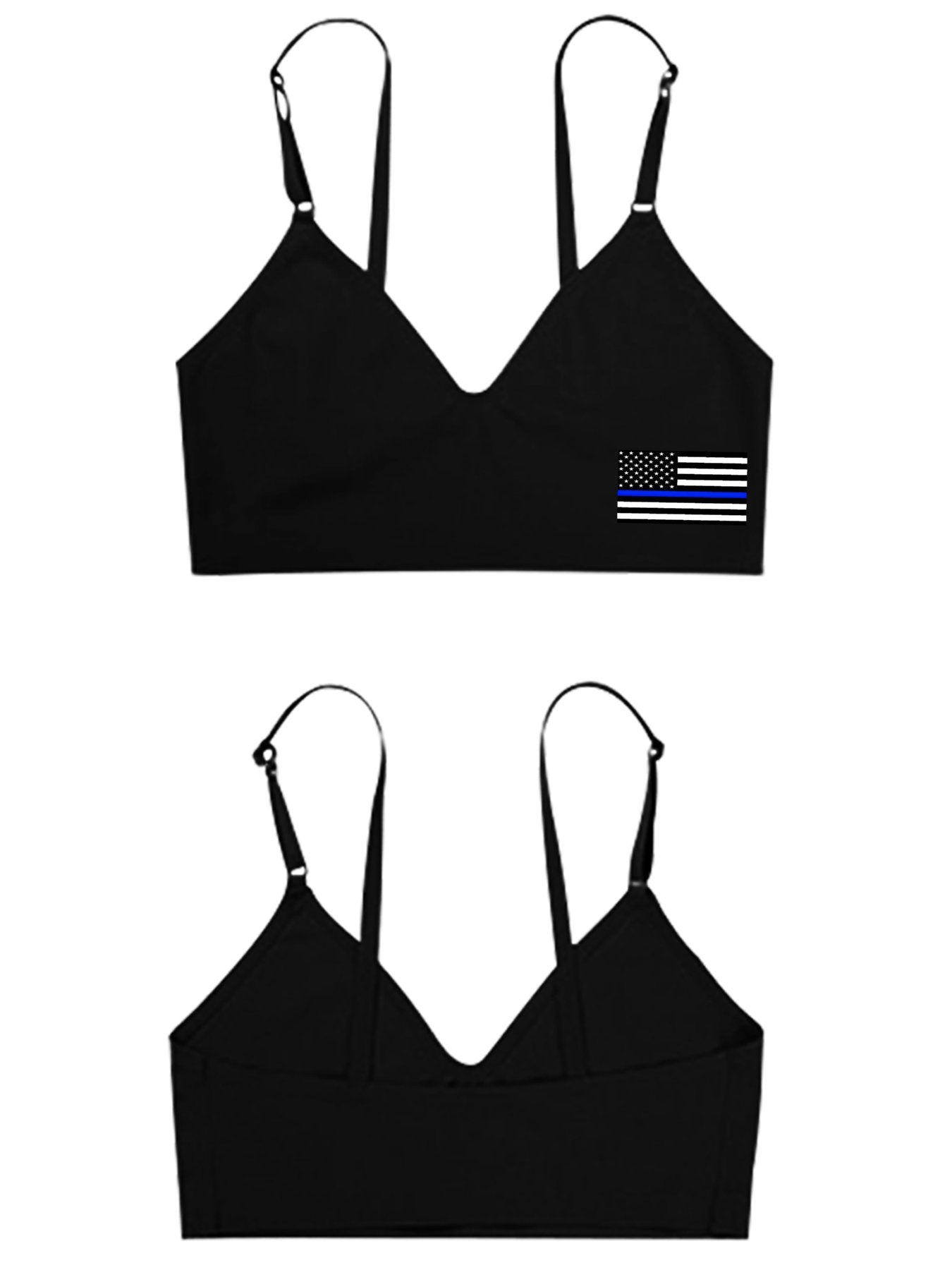 Thin Blue Line Flag Women's Seamless Bra | Ships from USA