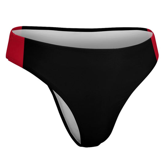 Thin Red Line Flag Inspired T-Back Thong Bikini