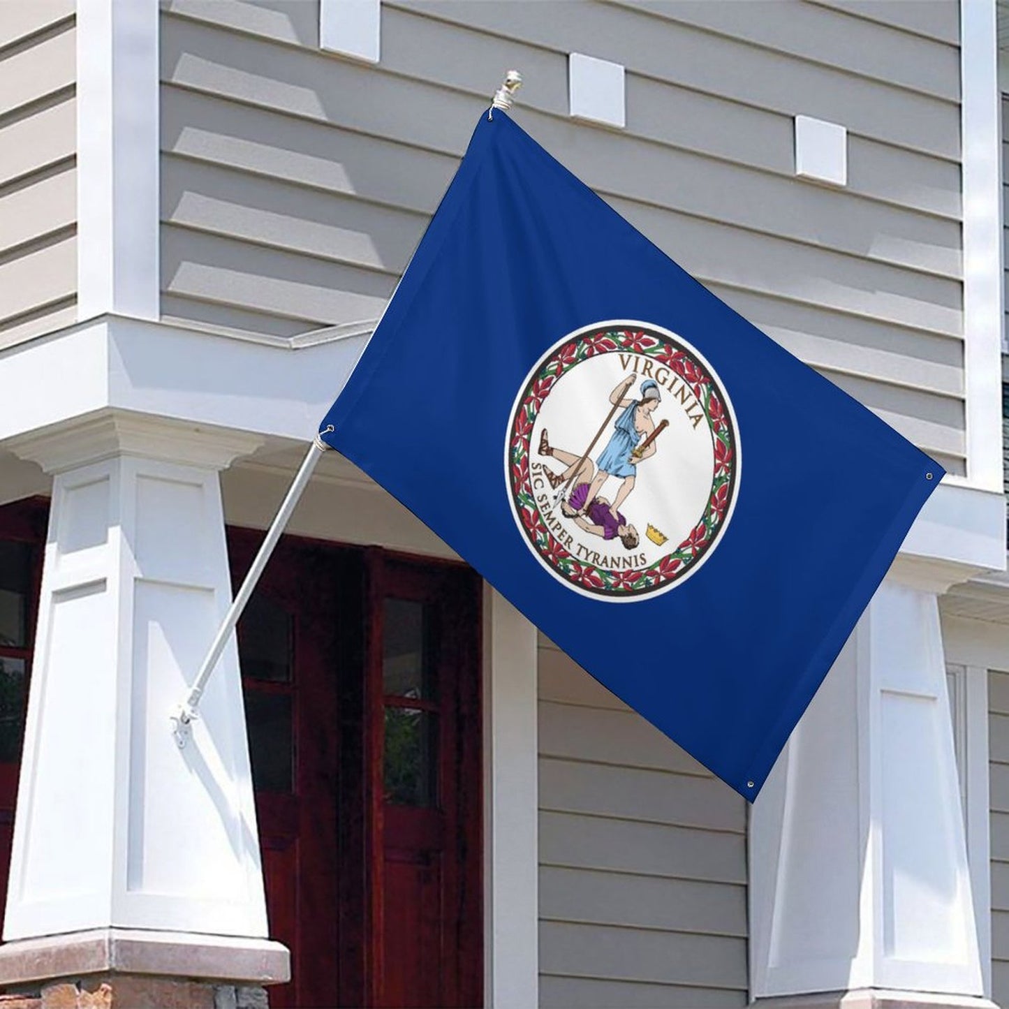 Virginia Flag Inspired Wall Mount Flag with Four Grommets (35x59 in)