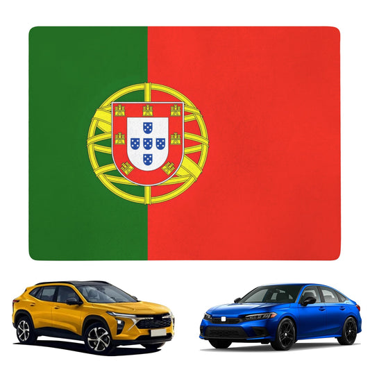 Portugal Flag Inspired Car Trunk Mat 100 × 75 cm / 39.4 × 30 in Printed in the USA