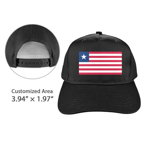 Liberia Flag Inspired Baseball Cap | Printed in the USA