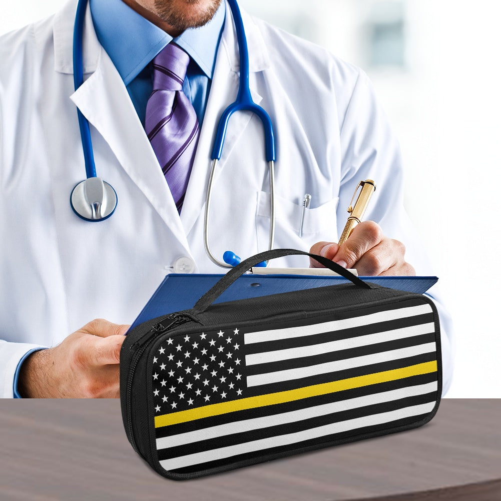 Thin Gold Line Flag Inspired Stethoscope Storage Bag