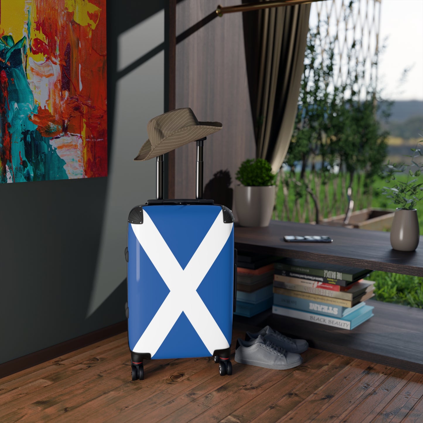 Scotland Flag Inspired Suitcase