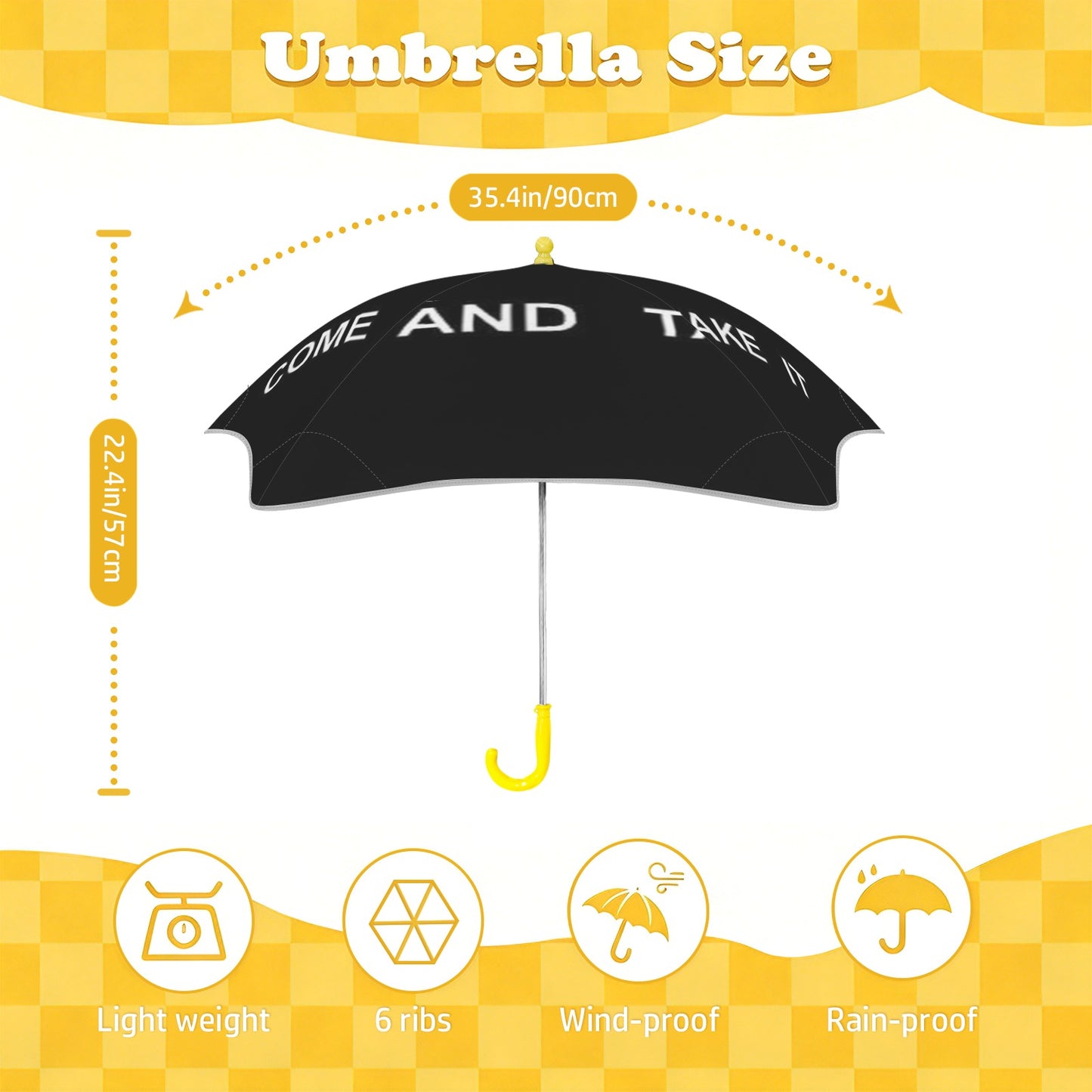 Come and Take It Flag Inspired Kids Safe Round Corner Umbrella