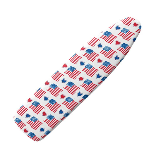 American Flag With Hearts Pattern Ironing Board Cover