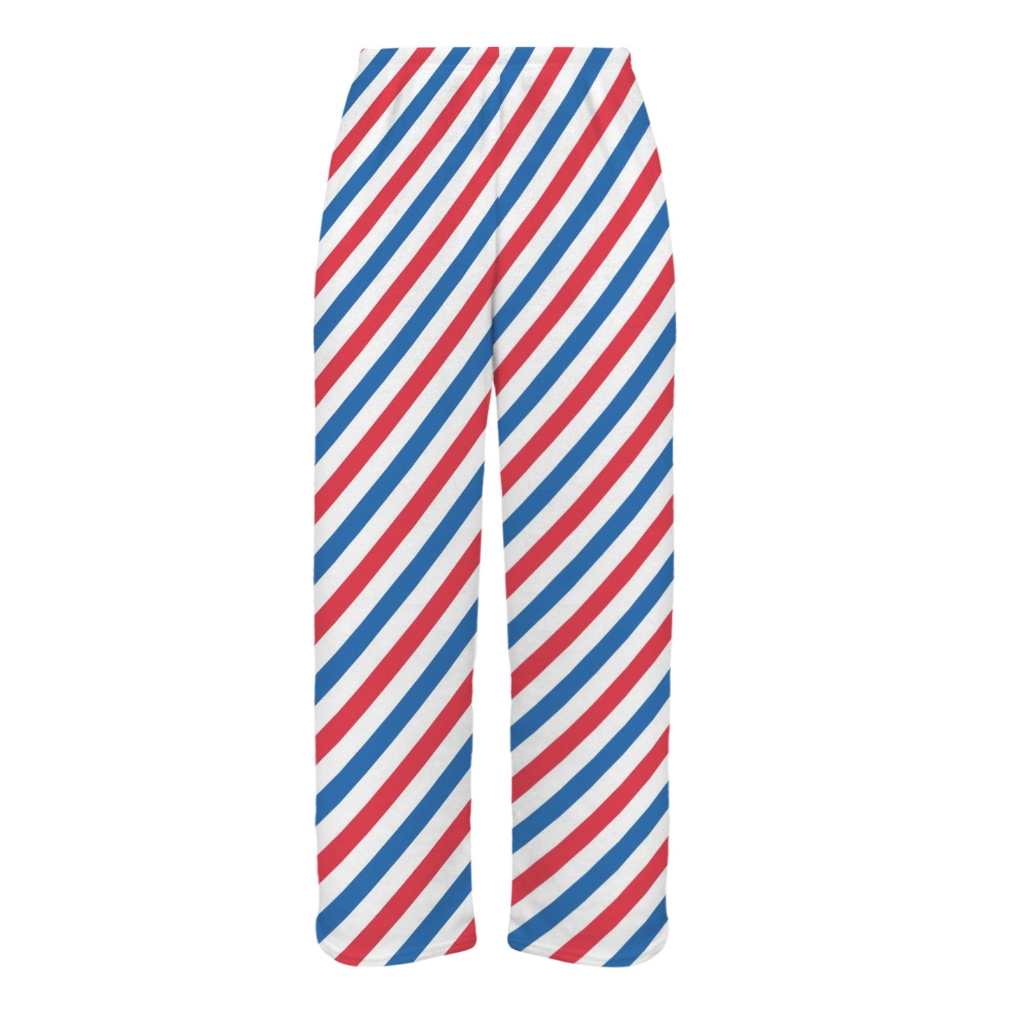 USA/American Flag Inspired Stripes Pattern Women's Flannel Pajama Trousers Made in the USA
