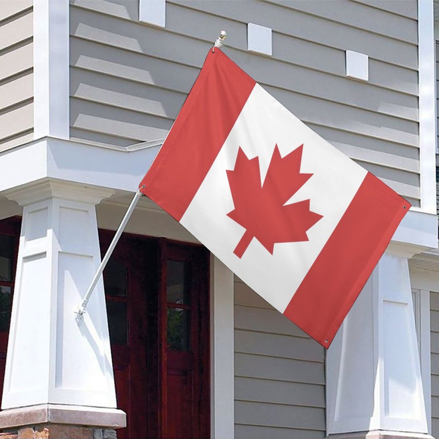 Canada Flag Inspired Wall Mount Flag with Four Grommets (35x59 in)