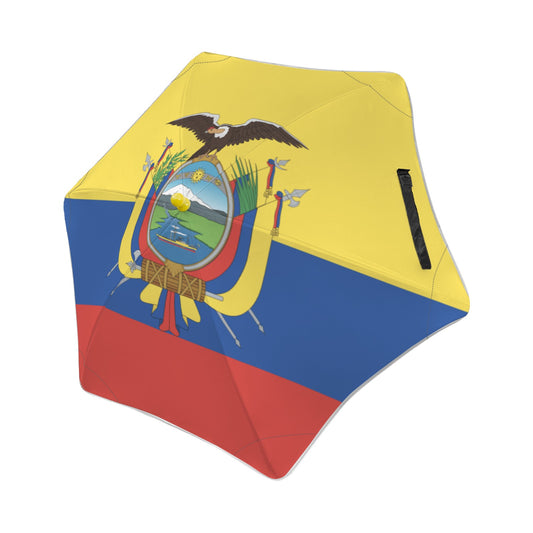 Ecuador Flag Inspired Kids Safe Round Corner Umbrella