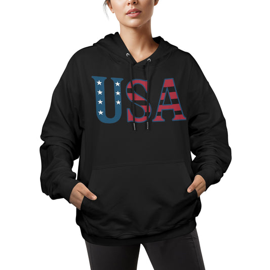 USA/American Flag Inspired Women's Hoodie Made in the USA