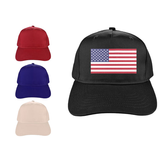 US/America Flag Baseball Cap (Made in USA)