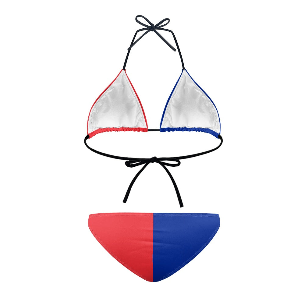 France Flag Inspired Women's Bikini