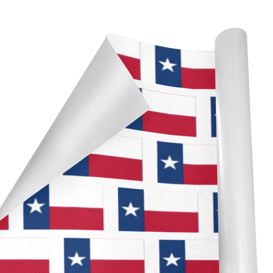 Texas Flag Inspired Pattern Custom Gift Wrapping Paper 58"x 22.5" (4 Rolls)