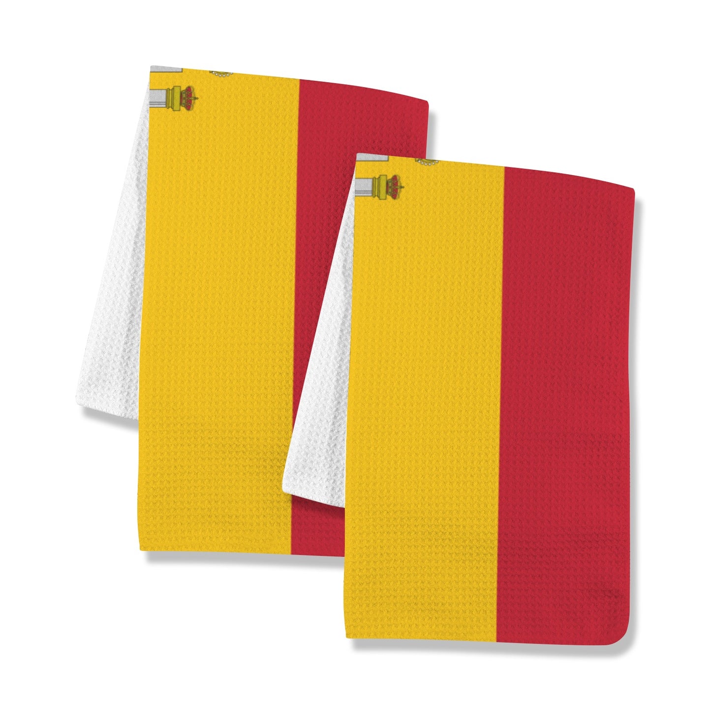 Spain Flag Inspired Kitchen Towel 40X60cm (Pack of 2) (Made in the USA)