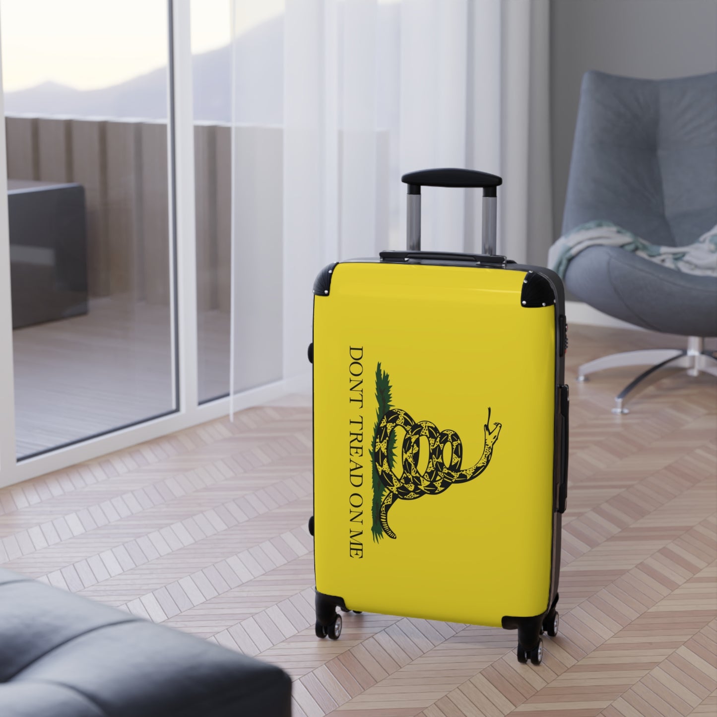 Gadsden Flag Inspired Suitcase
