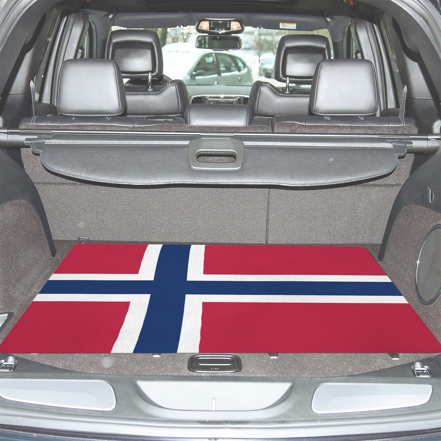 Norway Flag Inspired Car Trunk Mat 100 × 75 cm / 39.4 × 30 in Printed in the USA