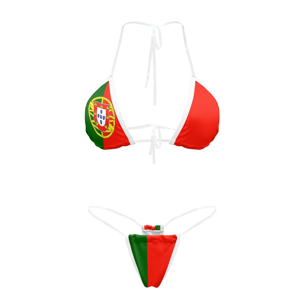 Red and green bikini with Portugal flag by [Brand].