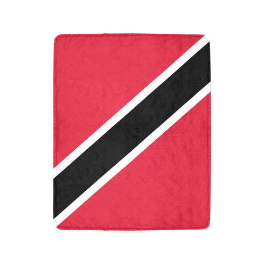 Red and black blanket resembling Trinidad flag from Luv My Flag.
