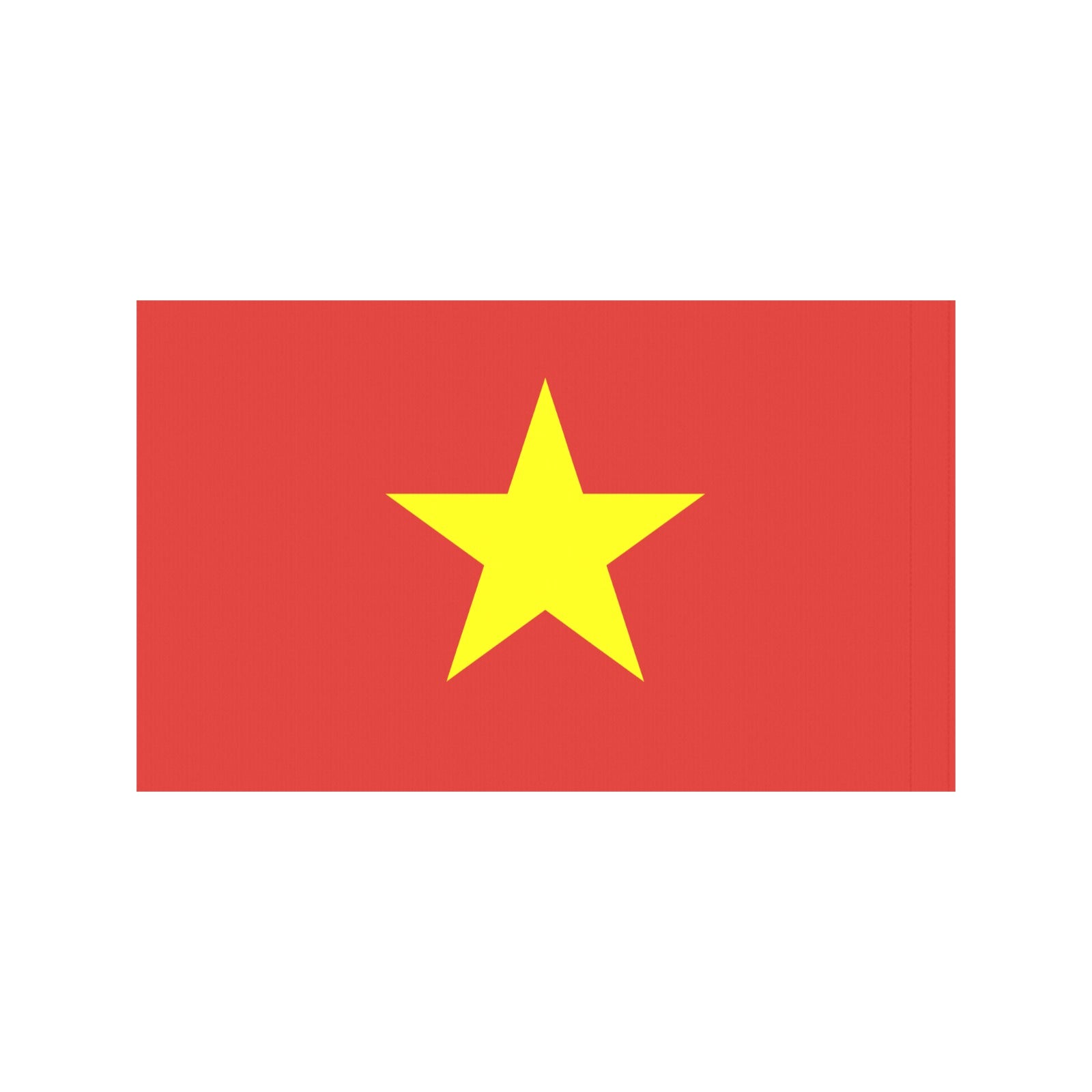 Red flag with yellow star by Luv My Flag.