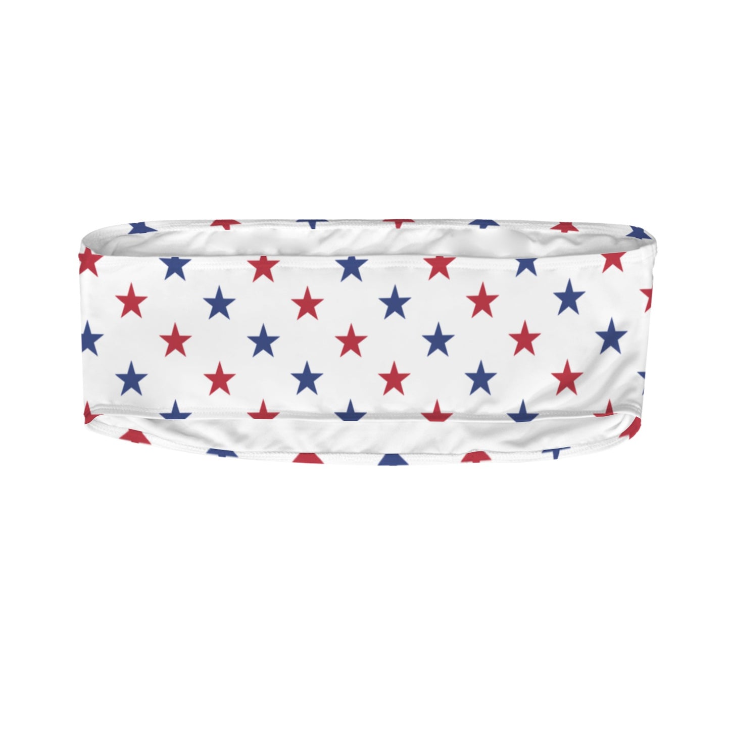 USA/American Flag Inspired Red and Blue Stars Flag Inspired Bandeau Tube Bikini Top