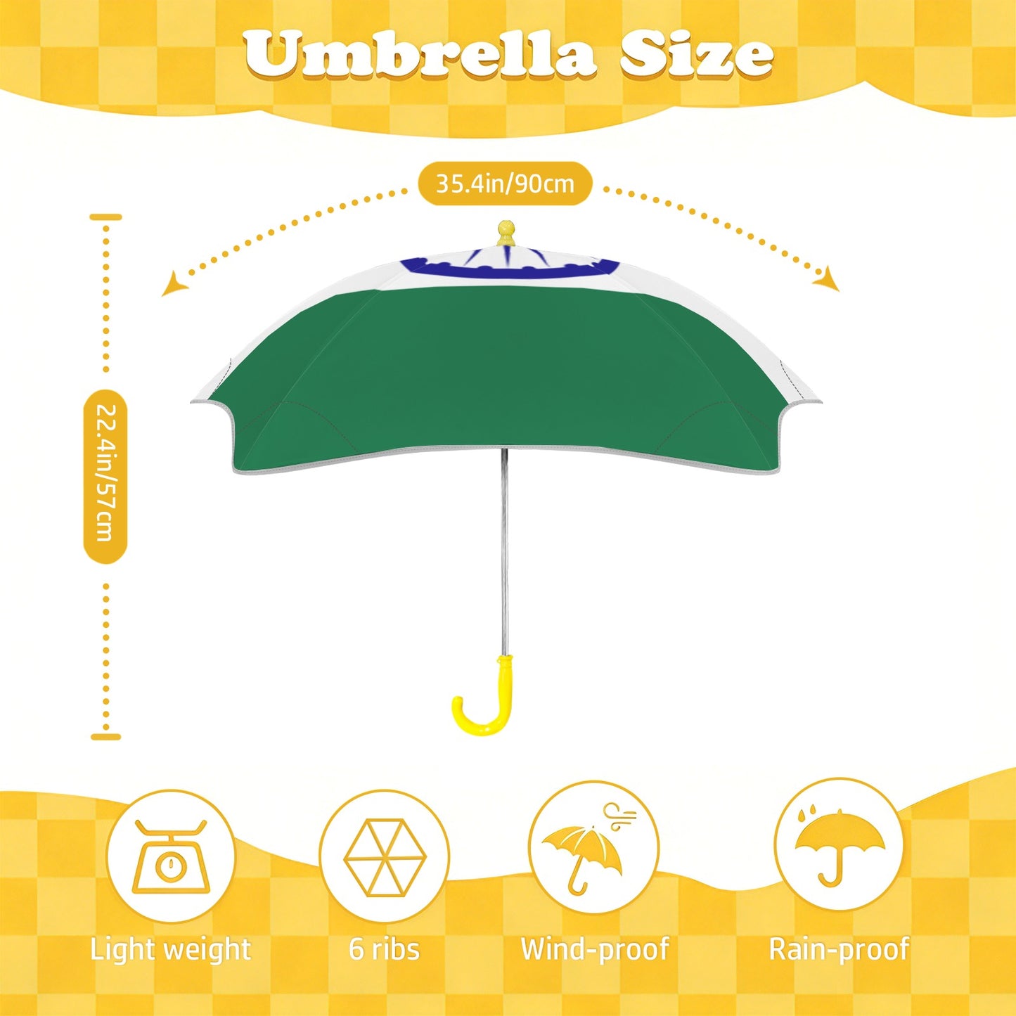 India Flag Inspired Kids Safe Round Corner Umbrella