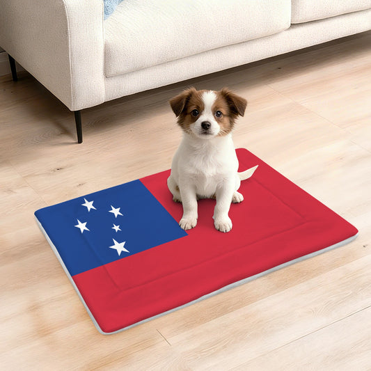 Samoa Flag Inspired Pet Mat 25x18inch (Made in the USA)